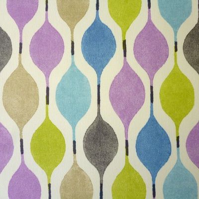 Verve Curtain Fabric in Bluebell