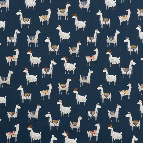 Alpaca Curtain Fabric in Indigo
