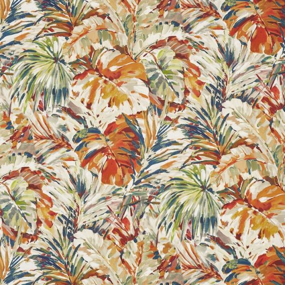 Palmyra Curtain Fabric in Spice