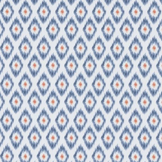 Zora Curtain Fabric in Denim Spice