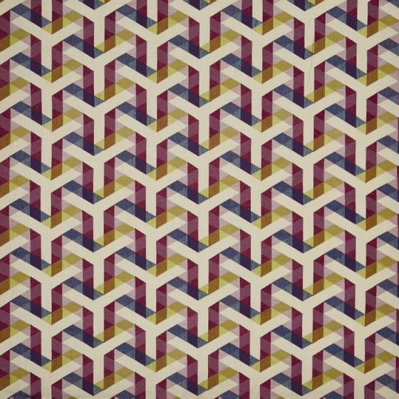 Kuba Curtain Fabric in Rumba