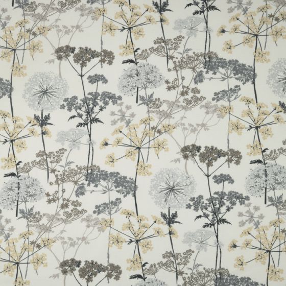 Hedgerow Curtain Fabric in Charcoal