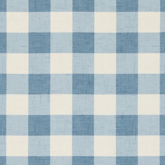 Polly Curtain Fabric in Chambray