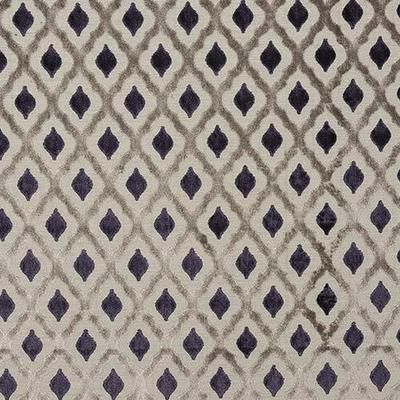 Assisi Curtain Fabric in Aubergine