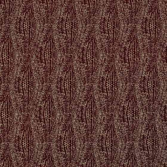 Babylon Curtain Fabric in Rosso