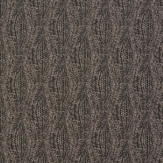 Babylon Curtain Fabric in Smoke