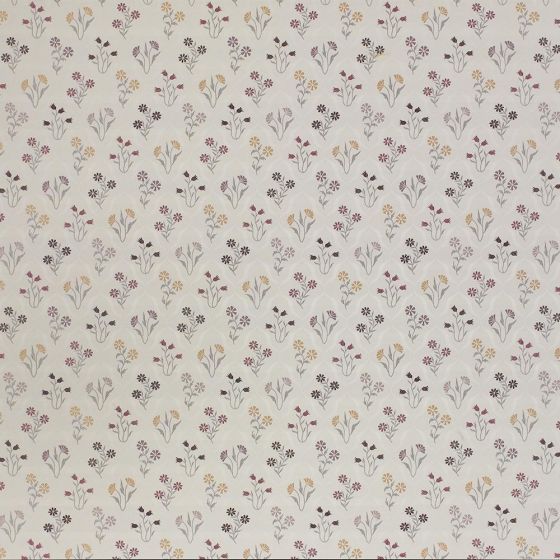 Fleur Curtain Fabric in Berry