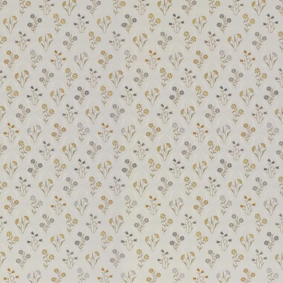 Fleur Curtain Fabric in Ochre