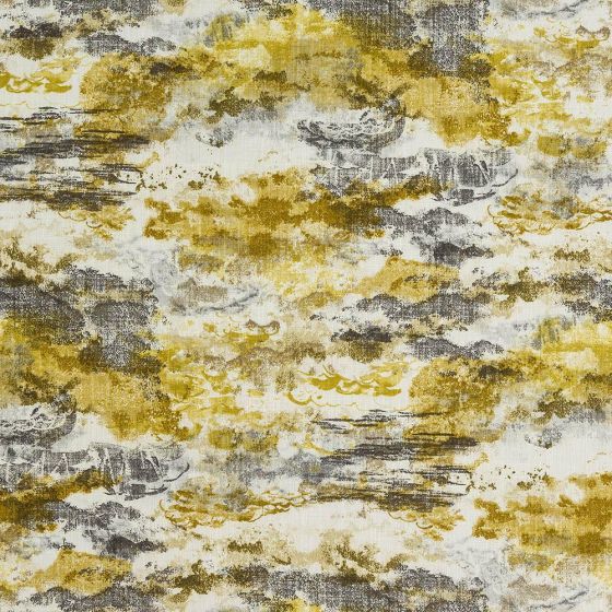 Kumo Curtain Fabric in Ochre