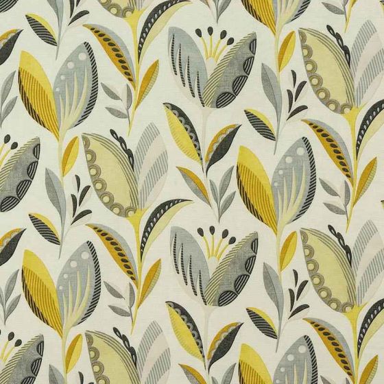 Leon Curtain Fabric in Ochre