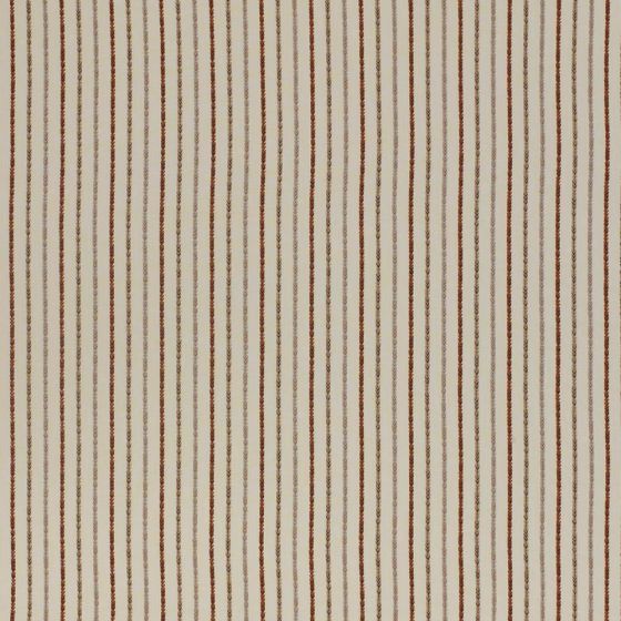 Maya Stripe Curtain Fabric in Burnt Orange