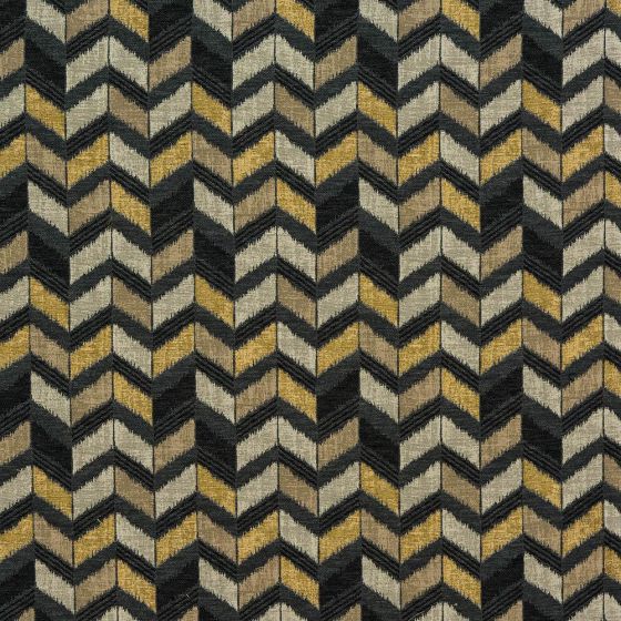 Zena Curtain Fabric in Charcoal