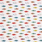 Mr Fish in Poppy by iLiv Fabrics
