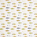 Mr Fish in Saffron by iLiv Fabrics