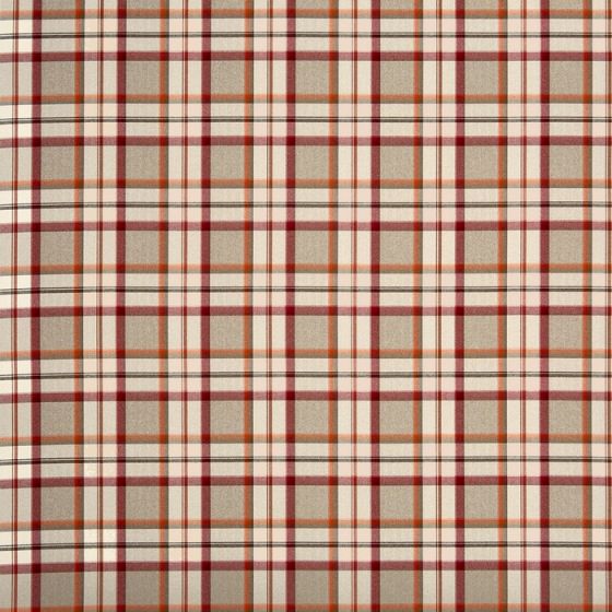 Hatfield Curtain Fabric in Cranberry