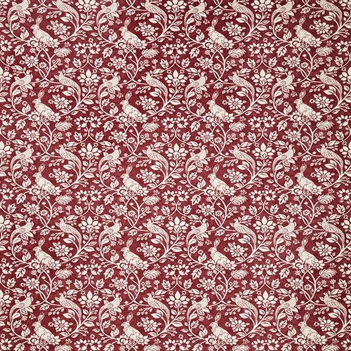 Heathland Curtain Fabric in Rouge
