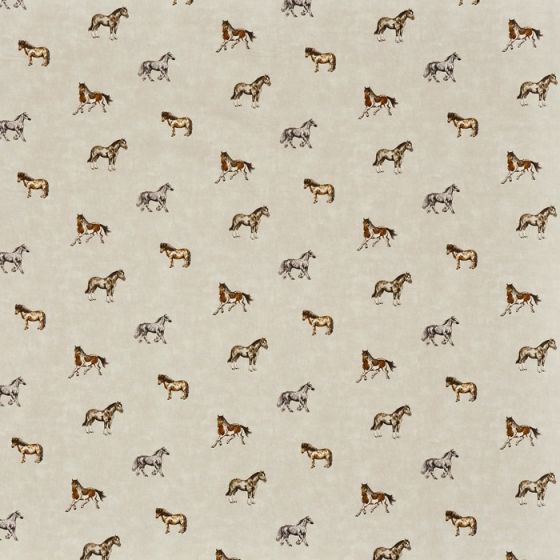 Stables Curtain Fabric in Linen