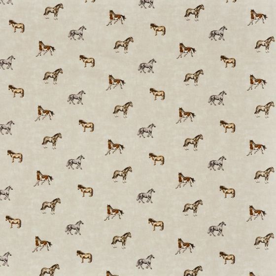 Stables Curtain Fabric in Linen