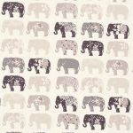 Elephants in Natural by Studio G Fabric