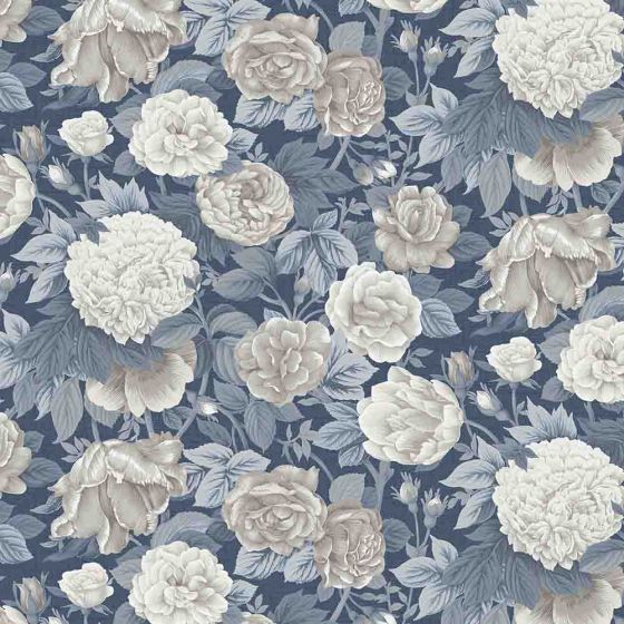 Anjou Curtain Fabric in Blue