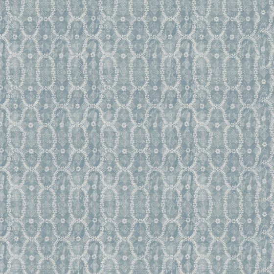 Chinon Curtain Fabric in Blue