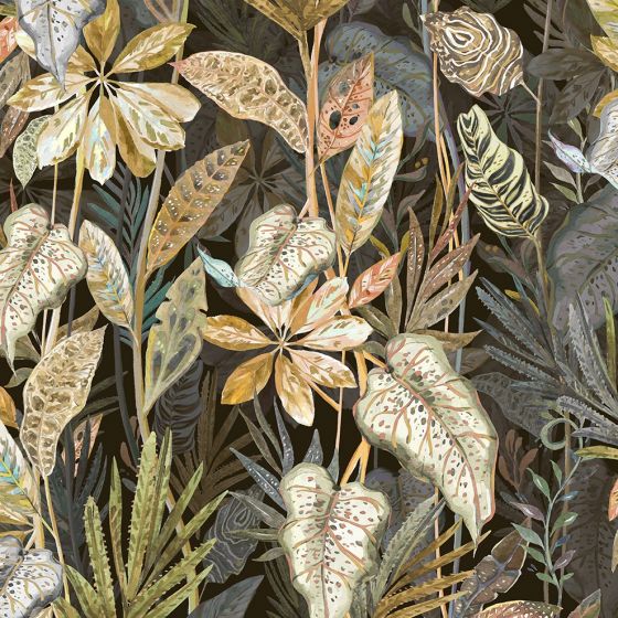 Kew Curtain Fabric in Gold