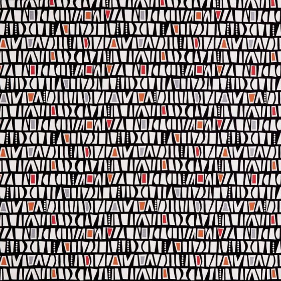 Axis Curtain Fabric in Jet