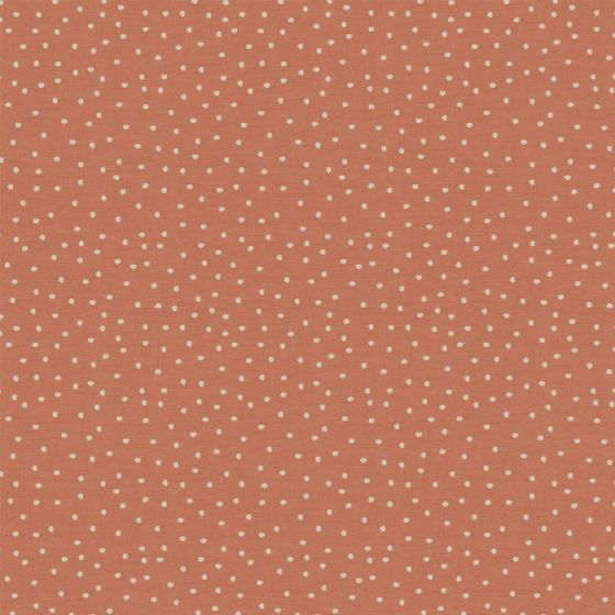 Spotty Curtain Fabric in Paprika