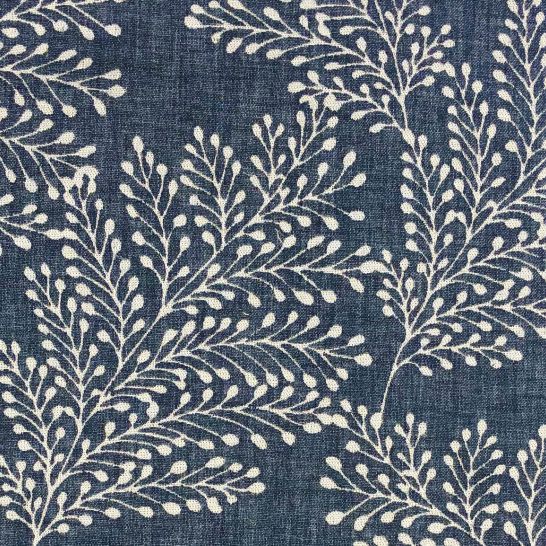 Kensington Curtain Fabric in Denim