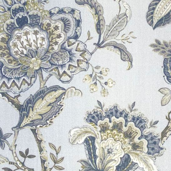 Rosemoor Curtain Fabric in Duckegg