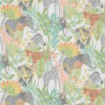 Into the Wild in Mandarin Gekko Pineapple by Harlequin Fabrics