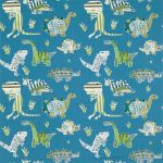 Jolly Jurassic in Ocean Khaki Natural by Harlequin Fabrics