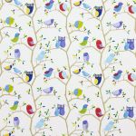 What A Hoot in Ocean Aqua Apple Strawberry Natural by Harlequin Fabrics