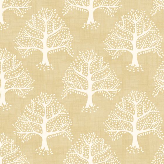 Great Oak Curtain Fabric in Ochre