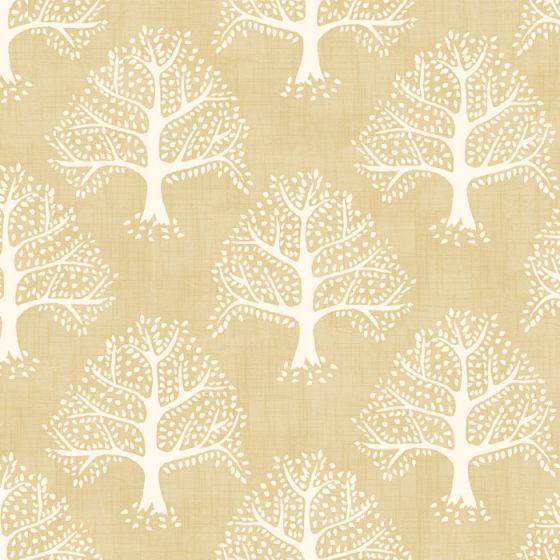 Great Oak Curtain Fabric in Ochre