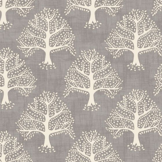 Great Oak Curtain Fabric in Pewter