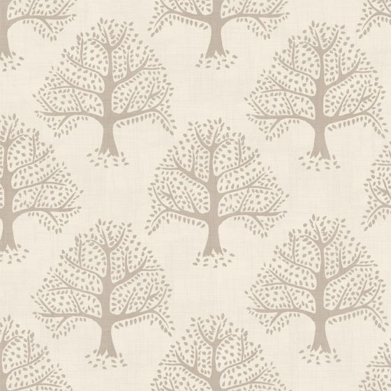 Great Oak Curtain Fabric in Taupe