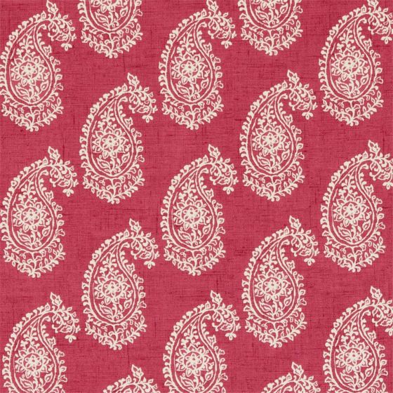 Harriet Curtain Fabric in Raspberry