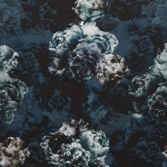 Vespertina Curtain Fabric in Topaz