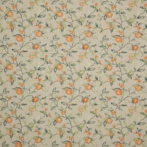 Alani Curtain Fabric in Orange