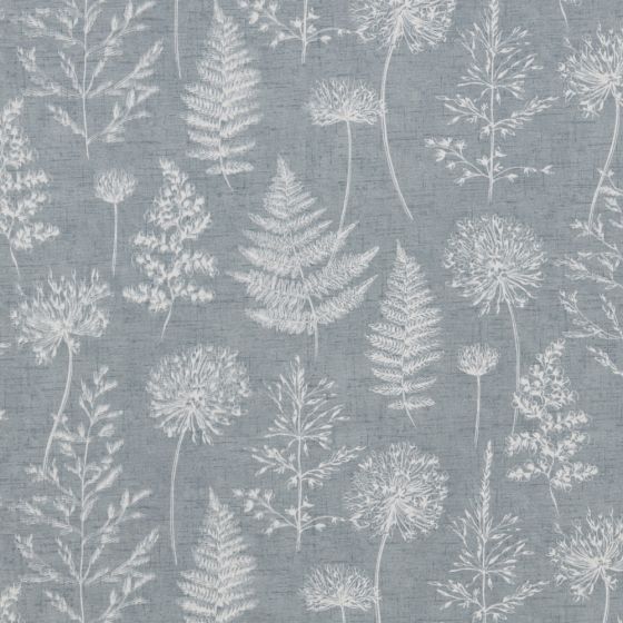 Chervil Curtain Fabric in Denim