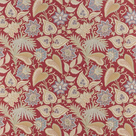 Etienne Curtain Fabric in Carnelian