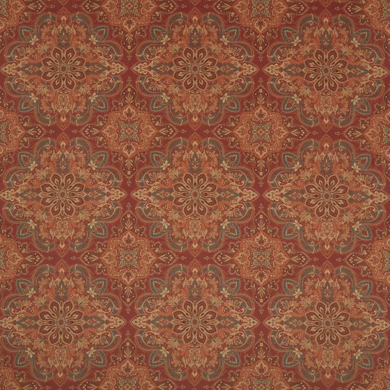 Khiva Curtain Fabric in Carnelian