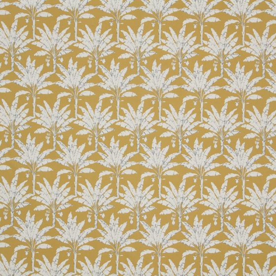Palm House Curtain Fabric in Ochre