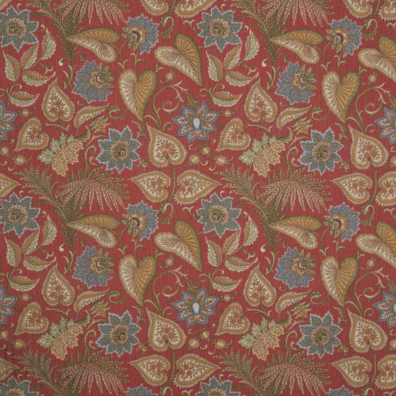 Silk Road Curtain Fabric in Carnelian