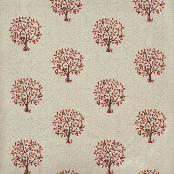 Aesop Curtain Fabric in Russett