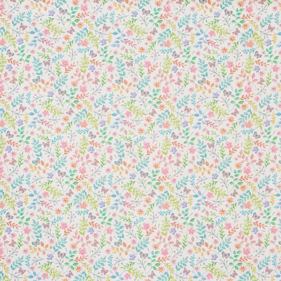 Secret Garden Curtain Fabric in Candyfloss