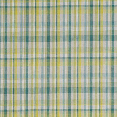 Rubra Check Curtain Fabric in Eden