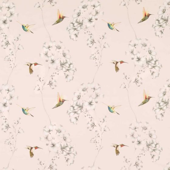 Amazilia Cotton Curtain Fabric in Powder