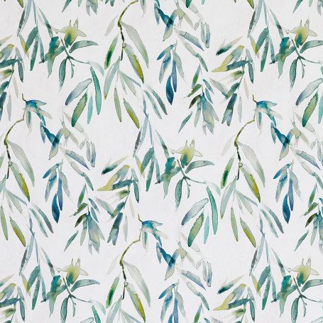 Elvey Velvet Curtain Fabric in Kingfisher